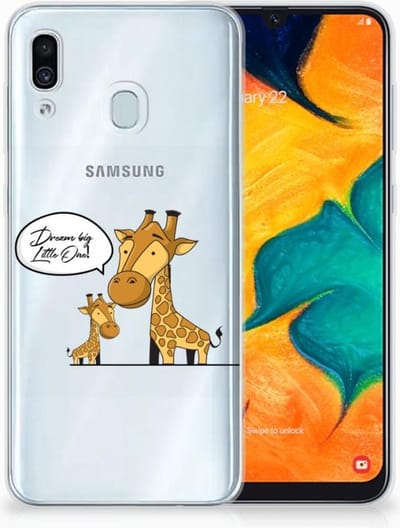 Samsung Galaxy A30 Telefoonhoesje met Naam Giraffe