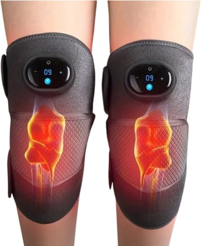 Ontspannende 3-in-1 Vibratie Verwarmende Massager Wrap - Voor Knie, Elleboog en Schouder Comfort - 3 Verstelbare Trillingen en Verwarmingsmodi - USB Oplaadbaar