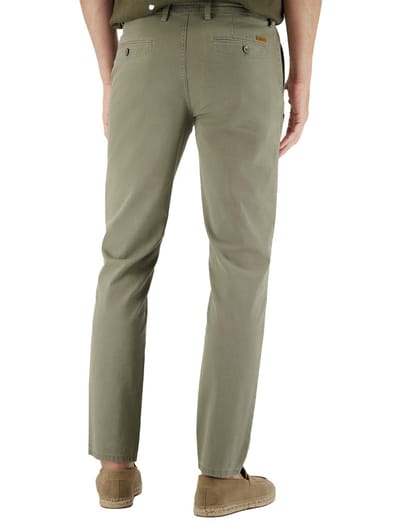 Pantalon flatfront Gardeur Benito groen normale fit