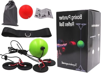 Reflexbal Boksen - Boksbal Hoofdband - Hand-oog Coördinatie - Geen Boor Nodig - 93cm - Zwart
