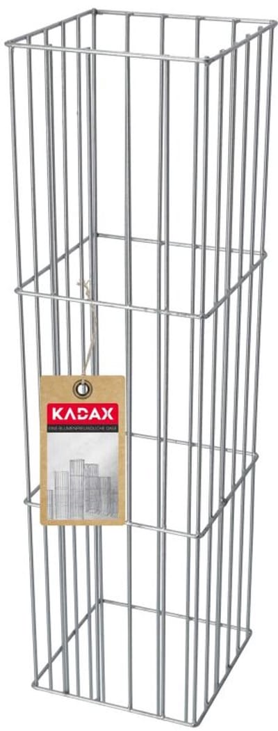 KADAX Kolom van staal, roosterkolommen, stalen roosterkolommen, originele roosterzuilen, steenkabionen, sierschanskorven, steenkorf, draadmand (M, rechthoekig)