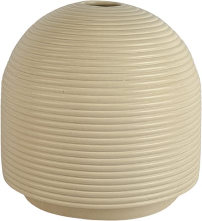 XLBoom Nova Medium Cream - Keramische design vaas (Ø 20 cm) met ribbeltextuur - Verkrijgbaar in Cream & Mocha - Sculpturale vaas door Alain Gilles