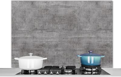 Spatscherm keuken 120x80 cm - Kookplaat achterwand Beton - Patroon - Antiek - Muurbeschermer - Spatwand fornuis - Hoogwaardig aluminium
