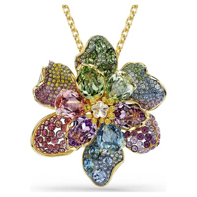 Swarovski sieraden Idyllia hanger 5709952 | meerkleurig kristallen hanger en ketting | luxe bloemmotief stijl