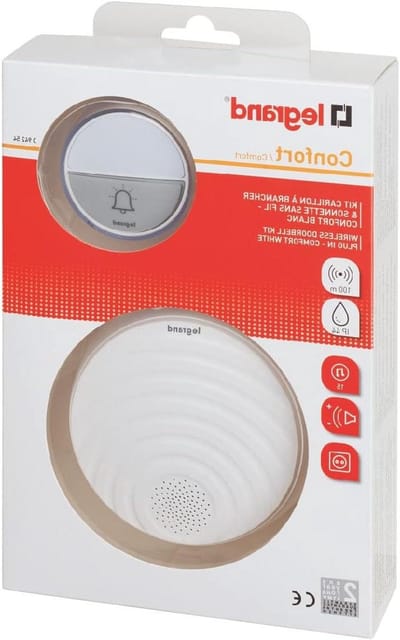 Draadloze Deurbel Set - Bel met Gong - Eenvoudige Installatie - 100 Meter Bereik - 15 Melodieën - Wit