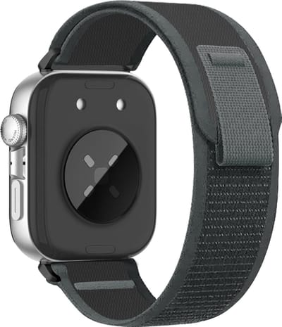 Stravo Trail Loop Nylon Sportbandje – Geschikt voor Huawei Watch Fit 5 / Watch Fit 5 Pro / Watch Fit 4 / Watch Fit 4 pro / Watch Fit 3 – Elastisch Nylon Horlogebandje met Klittenbandsluiting – Zwart