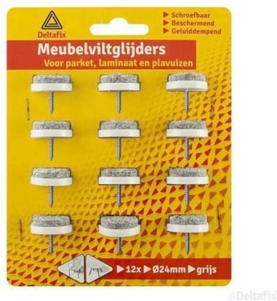 Meubelviltglijders grijs 24mm