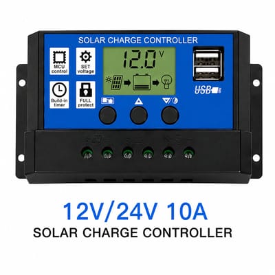 VHV 20A DC 12V - 24V PWM Solar laadregelaar met LCD en 5V USB-2025