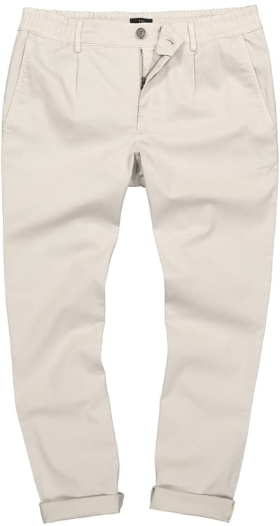 JP 1880 - Heren - Chino FLEXNAMIC® elastische band plooien moderne straight-Fit - Cement - Maat 70
