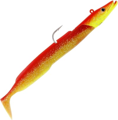 Zachte Vis Lokaas - Kunstaas Set - Zoutwater Vissen - Realistische Vorm - 15 cm - Tequila Sunrise