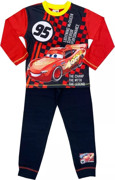 Cars pyjama - maat 140 - Disney Cars pyjamaset - rood / zwart
