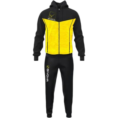 Tuta visa melange con cappuccio polarfleece