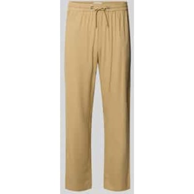wide fit linnen broek met viscosegehalte model 'Malvin'