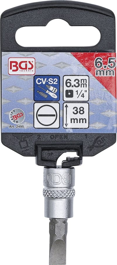 BGS Dopsleutelbit 1/4 sleuf 6,5 mm