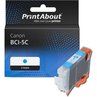 PrintAbout huismerk Inktcartridge BCI-5C Cyaan Geschikt voor Canon