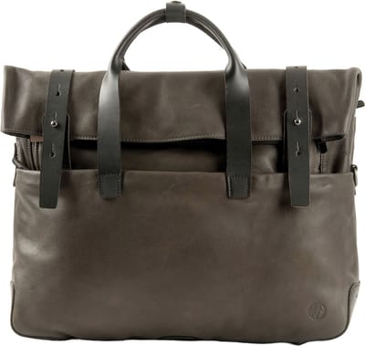HAROLD'S Leren schoudertas laptoptas met laptopvak Mount Businessbag Taupe donkerbruin