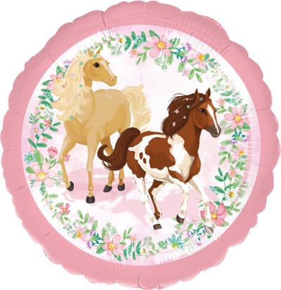Anagram Folieballon Beautiful Horses Meisjes 43 Cm Roze