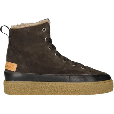 Shabbies Amsterdam - CHEWY LILY Ankle Boot Suede Dark Brown - Maat 37