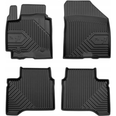 Frogum No.77 Automat / Vloermat - 3D Pasvorm - Geschikt voor Suzuki Swift VI vanaf 2017 - TPE Rubber - 4-delig - Hoge Rand 4cm - Zwart