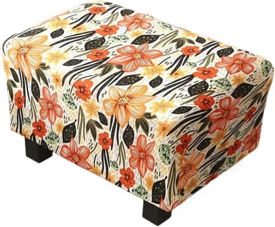 Hoes voor voetenbank - Poef hoes - Meubels beschermen - Elastische pasvorm - 35x55cm - Type 14