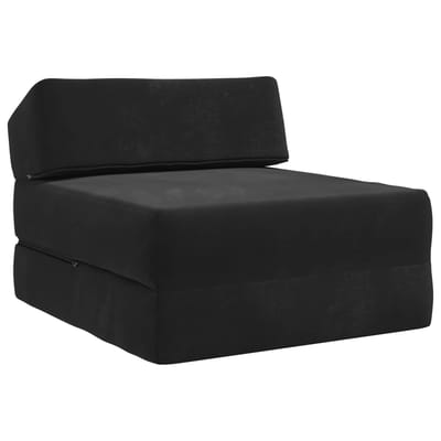 vidaXL - Vouwbare - Sofa - Bed - Zwart - 60 - x - 70 - x - 41 - cm - Stof