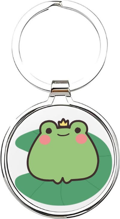 Akyol - Kikker Sleutelhanger - kikker - dierenliefhebbers - frog - groene kikker - Pad - amfibie - dier - dieren sleutelhanger - padkikker - sleutelhanger - 4 x 7,5 CM