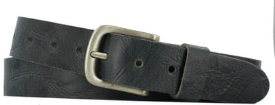 Casual Leren Heren/Dames Riem | 3.5cm breed | Riemmaat: 95cm (totale lengte: 110cm) | 100% echt leer | Kleur: blauw | Nikkelvrije gesp