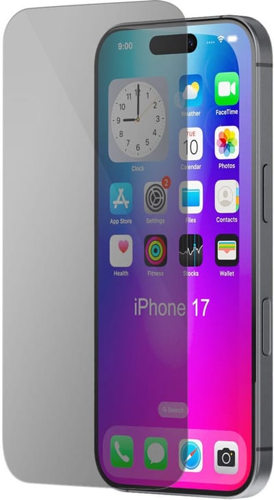 Mobiparts Privacy Screenprotector geschikt voor Apple iPhone 16 Pro Apple iPhone 17 Apple iPhone 17 Pro - Privacy bescherming - Gehard Glas - Anti-bacterieel