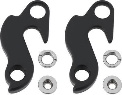 Dailygoods- Achterderailleur Hanger BGRD-3 - 2x Fiets Hangers - 2x Schroeven - 2x Moeren - Zwart - Duurzaam Metaal - Fietsderailleur