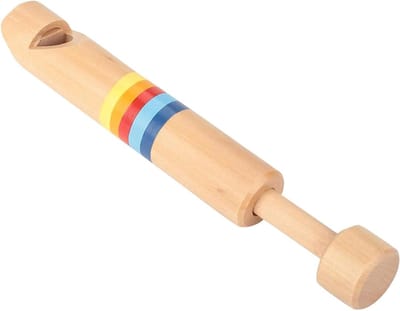 Fluit voor – 17 x 3 cm houten push-pull schuiffluitje, handgemaakte muziekinstrumenten, 60 g mat gestructureerd hout, 6,69 x 1,18 inch geluidsvariëteit voor de ontwikkeling