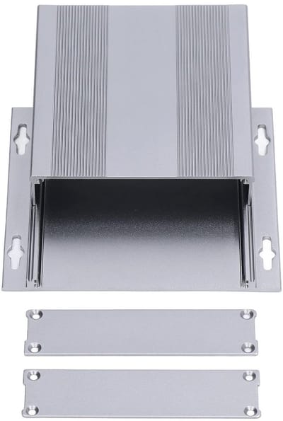 Aluminium behuizing voor elektronische toepassingen - 13,9 x 12,5 x 2,6 cm