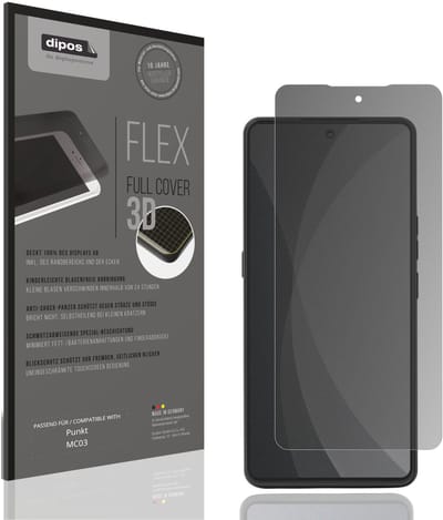 dipos FLEX – Matte Privacy Screenprotector geschikt voor Punkt MC03 | Volledige Schermbescherming | Case-Friendly