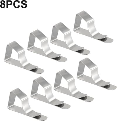 Set Van 8 Roestvrijstalen Tafelklemsluitingen Sterke Klemmen Voor Tafelkleden Tot 3 Cm Dik Geschikt Voor Binnen En Buitengebruik Feest En Alledaags Gebruik