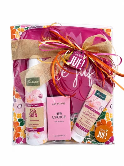 Juf •Cadeaupakket Dames• Bloementas bedankt Lieve Juf •Kneipp La Rive - Cadeau voor Vrouwen - Perfect Gifts
