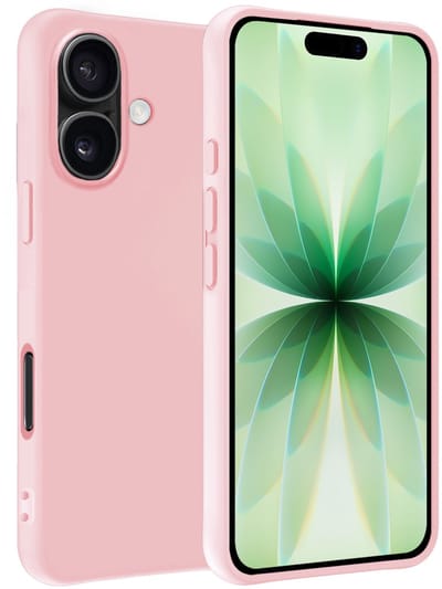 Hoesje Geschikt voor Apple iPhone 17 - Sterk & Shockproof - Hoes Cover - Siliconen Case - Lichtroze