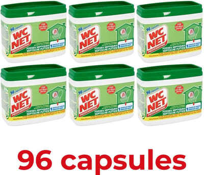 Wc net - Toiletreiniger - Septische putten - 16caps x 6