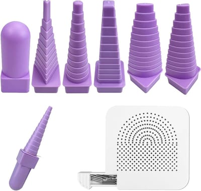 7-delige Set Draad Wikkeltoren, Mandrel Lussen Gereedschap voor DIY Papier Quilling, Creatieve Handgemaakte Vormgeving en Knutselbenodigdheden voor Thuis en Studenten