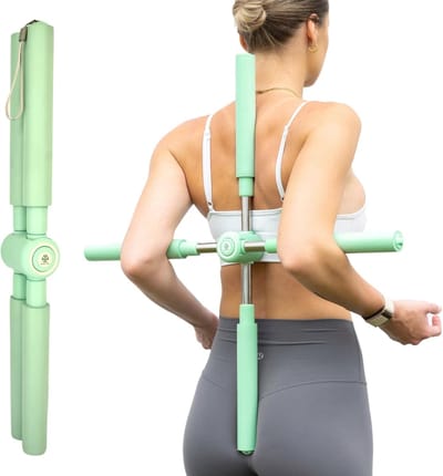 Houdingscorrector Yoga Cross Stick - Compacte Verstelbare Rekstok voor Pijnverlichting en Verbetering van de Houding