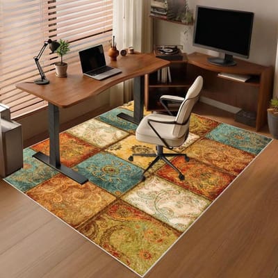 Bureaustoelonderlegger - Vloerbeschermer Mat - Vloeren Beschermen - Antislip TPR Onderkant - 90 x 140 cm - Kleur 489