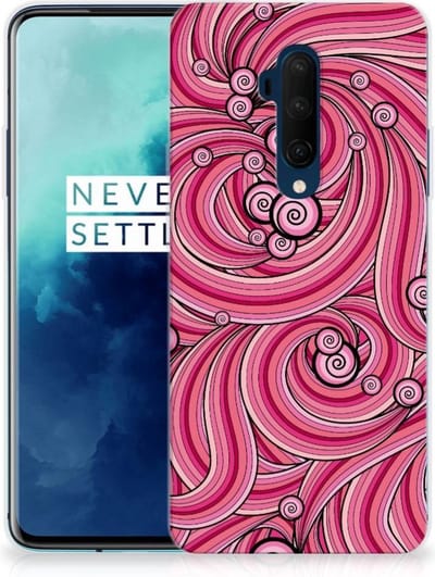 OnePlus 7T Pro Hoesje maken Swirl Pink