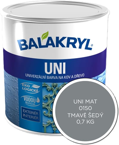 Balakryl UNI MAT 0,7kg, 0150 donkergrijs