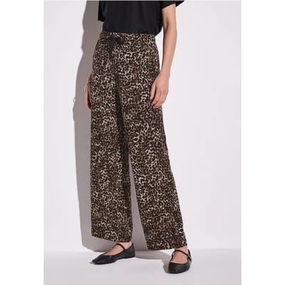 Broek met gedessineerde Wide Legs