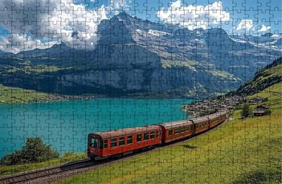 Legpuzzel Volwassenen - Houten Puzzel Familiepuzzel - Ontspanning Thuis - 6000 Stukjes - 180x105 cm - Uitzicht op het meer