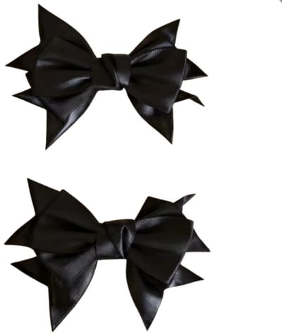 Schoen clips -zwarte strik- schoen versiering- Charme Bijoux