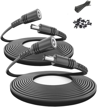 DC Verlengkabel 12V - 2-Pack 2,1 mm x 5,5 mm voor Beveiligingscamera's en IP-camera's