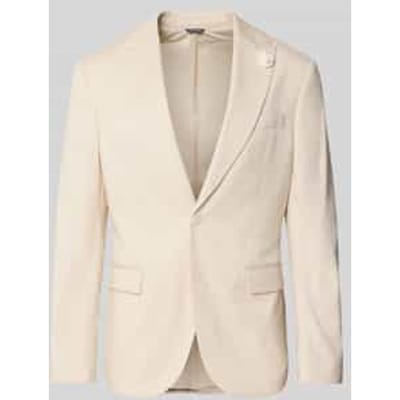 slim fit 2-knoops colbert met linnen-aandeel