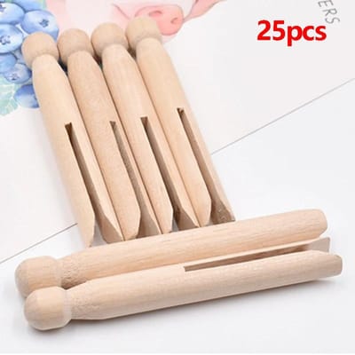 25 stuks 11 cm Houten Poppetje Houten Kledingknijpers Knijpers Traditionele Poppetje Houten Kledingknijpers Kledingknijpers Kledingknijpers Knutselbenodigdheden beige