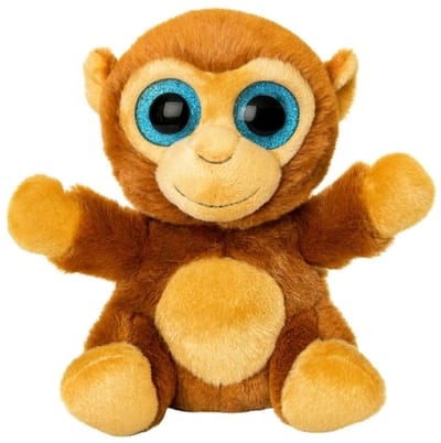 Aap Glitterogen Pluche Knuffel 25 cm - Speelgoed Knuffels voor Kinderen Jongens Meisjes - Knuffeldieren Animal Plush