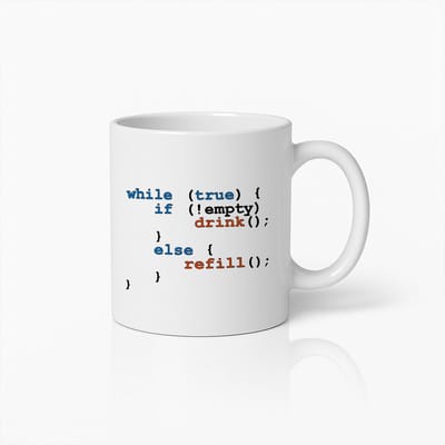 Programmeercode Mok 330ml – Grappige Koffiebeker voor Ontwikkelaars – Geeky Tech Cadeau Idee