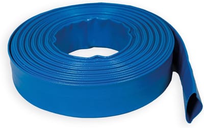 Platte slang - Pompslang waterslang - Water transporteren - Gemaakt in Zweden - 50 meter 32mm - Blauw